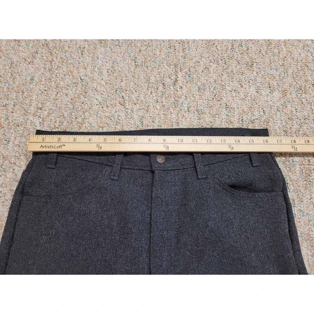 Levis Action Slacks Mens 34x30 Grey Vintage Boot Cut Sta-Prest Trousers 517-6259